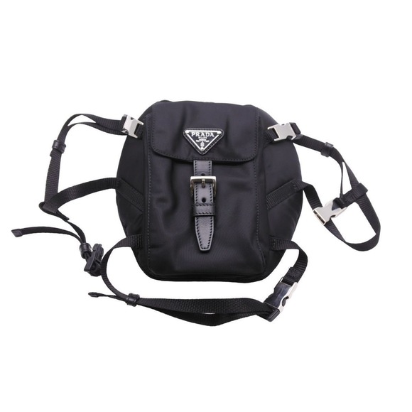 Prada Black Nylon Leather Harness Dog - Picture 1 of 10